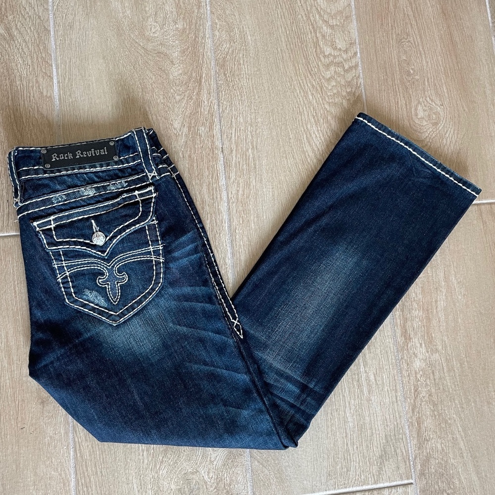 Rock Revival Eva Boot Flap Pocket Jeans 30
